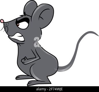 Angry Rat stock illustration , isolated in white background Stock Vector