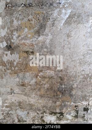 concrete wall with scratches and scuffs. Stock Photo