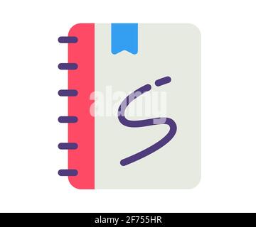 sketchbook sketch bookmark single isolated icon with solid line style ...