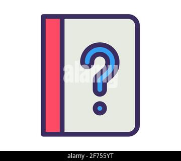 handbook help guidebook single isolated icon with outline style vector ...