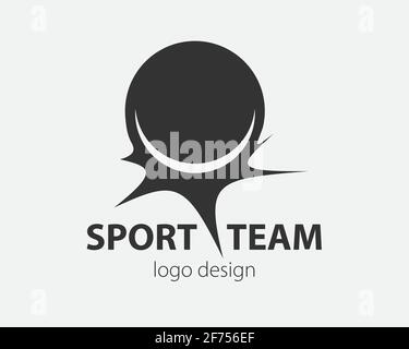 Abstract ball logo. Football, volleyball, soccer icon sign. Sport vector logo design. Stock Vector