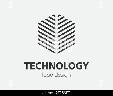 Abstract hexagon logo vector. Creative geometric logotype, design concept. Stock Vector