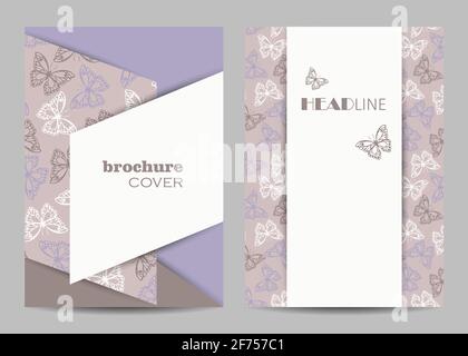 Modern vector templates for brochure cover in A4 Stock Vector