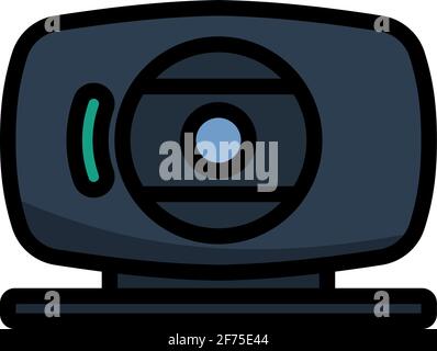Webcam Icon. Editable Bold Outline With Color Fill Design. Vector Illustration. Stock Vector