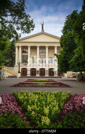 Ukraine, Crimea, Sevastopol, Lunacharskiy Russian Drama Theatre on Nakhimov Avenue Stock Photo