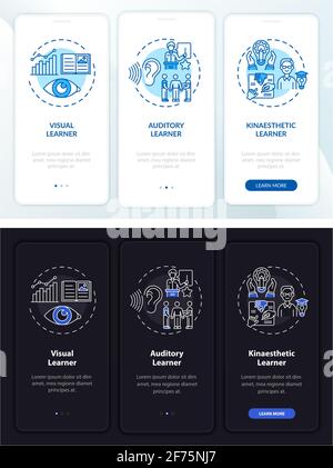 Learning styles onboarding mobile app screen Stock Vector Image & Art ...