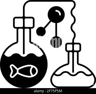Marine chemistry black linear icon Stock Vector