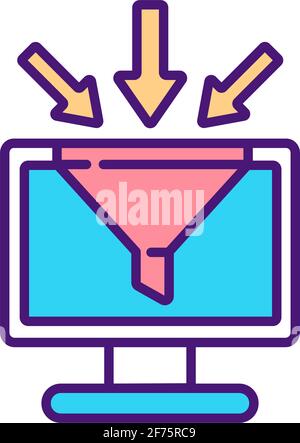 Data storage RGB color icon Stock Vector