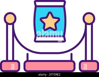 Exhibition RGB color icon Stock Vector