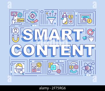 Smart content word concepts banner Stock Vector