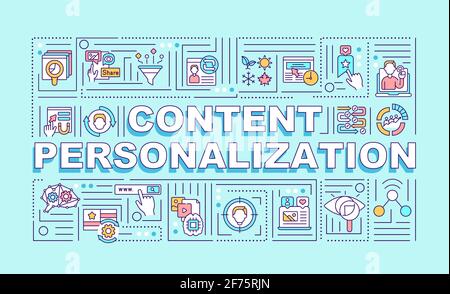Content personalization word concepts banner Stock Vector