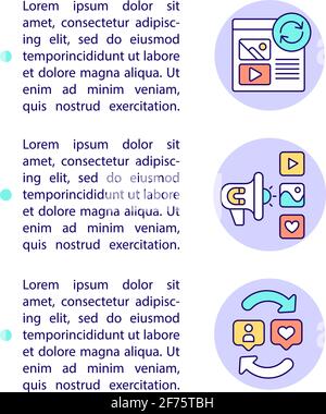 How does it work concept line icons with text Stock Vector