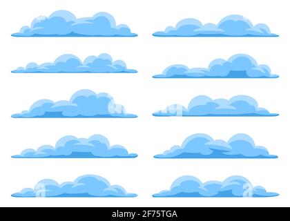 Set of vector clouds Stock Vector