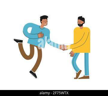 Shaking Hands Casual Stock Vector Illustration and Royalty Free Shaking  Hands Casual Clipart