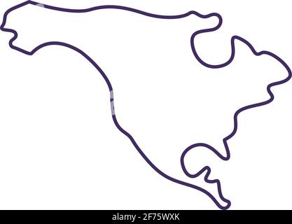 North america covid variant RGB color icon Stock Vector