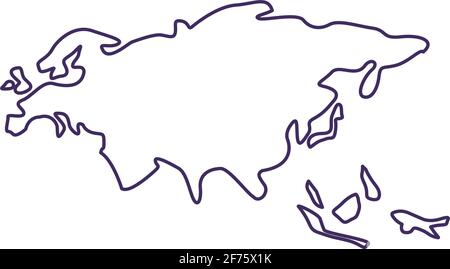 Eurasia covid variant RGB color icon Stock Vector
