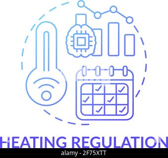 Heating regulation concept icon Stock Vector