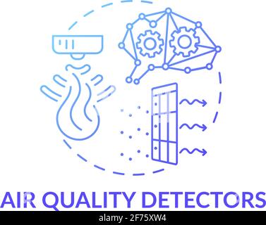 Air quality detectors concept icon Stock Vector
