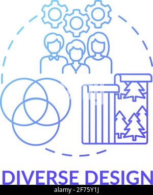 Diverse design concept icon Stock Vector