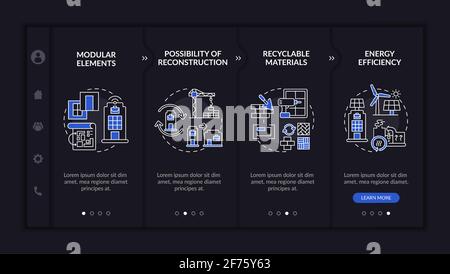 Futuristic worksite building onboarding vector template Stock Vector