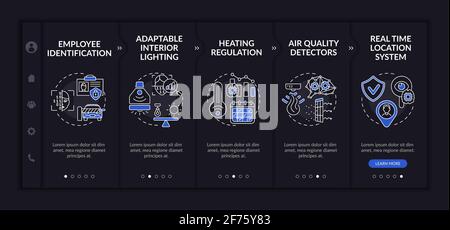 Futuristic smart worksite onboarding vector template Stock Vector