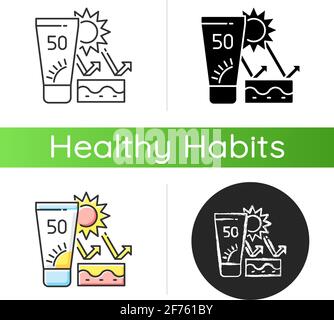 Skin protection icon Stock Vector
