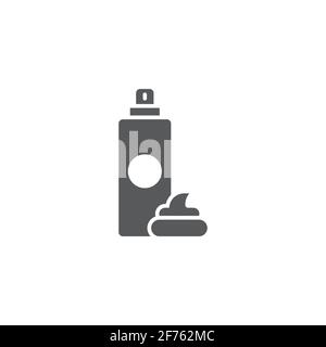 Shaving gel foam icon isolated on color background. Shaving cream. Vintage style drawing. Stock Vector