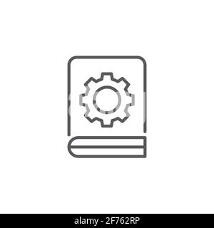 User manual icon isolated on color background. User guide book. Instruction sign. Read before use. Vintage style drawing. Stock Vector