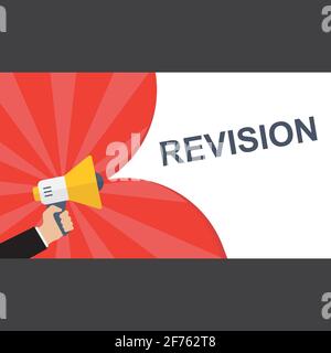 Conceptual writing showing Revision. Vector illustration Stock Vector
