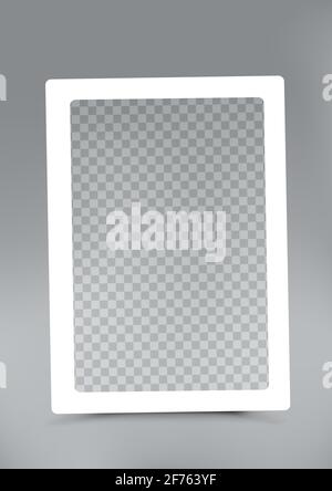 vertical photo frame mockup template Stock Vector