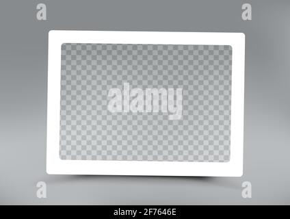 rectangular photo frame mockup template Stock Vector