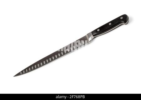 Large kitchen knife isolated on white background Stock Photo