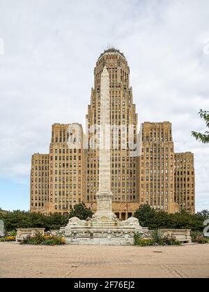 Buffalo City Hall, Art Deco landmark at 65 Niagara Square, Buffalo, NY. Stock Photo