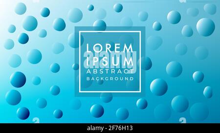 Abstract water drops liquid with convex texture. Background design template. Under water vector illustration. White and turquoise blue color gradient Stock Vector