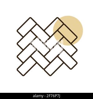Parquet floor vector flat icon. Construction, repair and building. Graph symbol for your web site design, logo, app, UI. Vector illustration, EPS10. Stock Vector