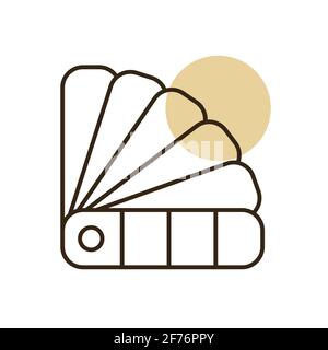 Paper color palette vector flat icon. Construction, repair and building. Graph symbol for your web site design, logo, app, UI Stock Vector