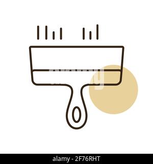 Putty knife tool vector flat icon. Construction, repair and building. Graph symbol for your web site design, logo, app, UI Stock Vector