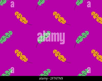 vector seamless pattern in tropic abstract leaves Stock Vector