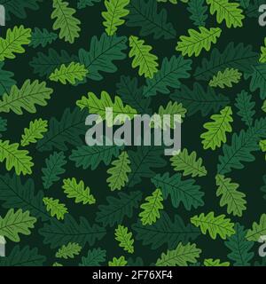 Oak Leafs Texture, Seamless Pattern. Vector Seamless Background  for Wallpapers, Wrapping Papers, Textile, Greeting Cards Stock Vector