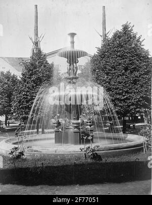 The industrial exhibition in Kungsträdgården, Stockholm 1866. Stock Photo