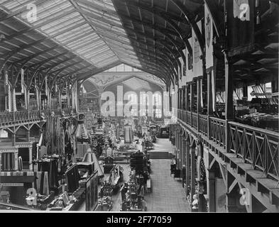 The industrial rate at the industrial exhibition in Kungsträdgården, Stockholm 1866. Stock Photo