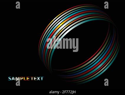 Abstract layout wiyh colorful ring. Vector Stock Vector