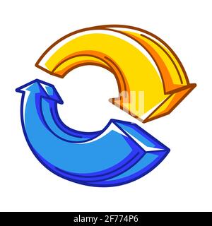 Illustration of exchange arrows. Banking and finance icon. Stock Vector