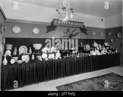 Building and Bo Exhibition in Östersund 1929. Firendahl's settlement store stand. Stock Photo