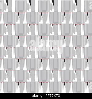 Abstract seamless medical pipette, dropper for laboratory on white background. Pattern dropper consisting of many identical glass laboratory medical p Stock Vector