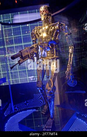 T-800, fictional character created by James Cameron and Mange Anne Hurd in the movie Terminator in 1984 Stock Photo