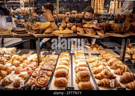 France, Paris, Bakery House Marques, pastries Stock Photo