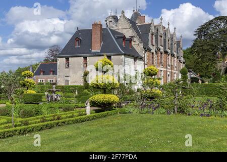 France, Indre et Loire, Loire valley listed as World Heritage by UNESCO, Vernou-sur-Brenne, Jallanges castle Stock Photo