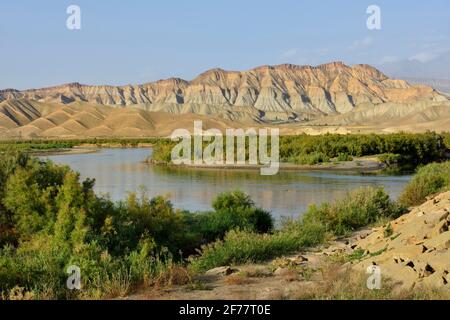 Iran, East Azerbaijan province, Jolfa region, Aras (Araxes) river Stock Photo