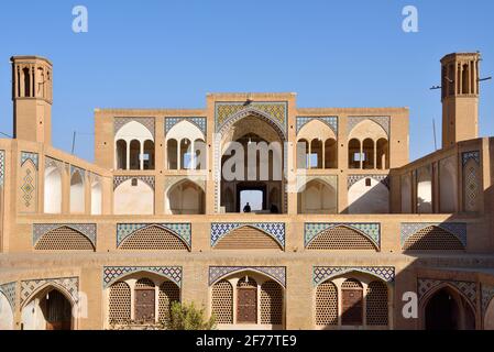 Iran, Kashan, Agha Bozorg mosque (18th century) Stock Photo